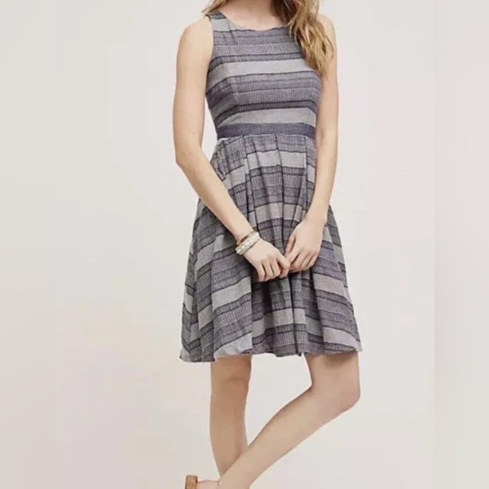 Eva Franco Anthropologie Nassau Fit & Flare Cross Back Dress